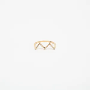 KWIT | YELLOW GOLD MW ZIG ZAG DIAMOND RING