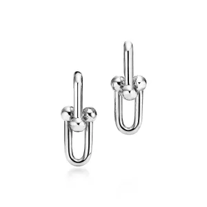 Large Link Earrings