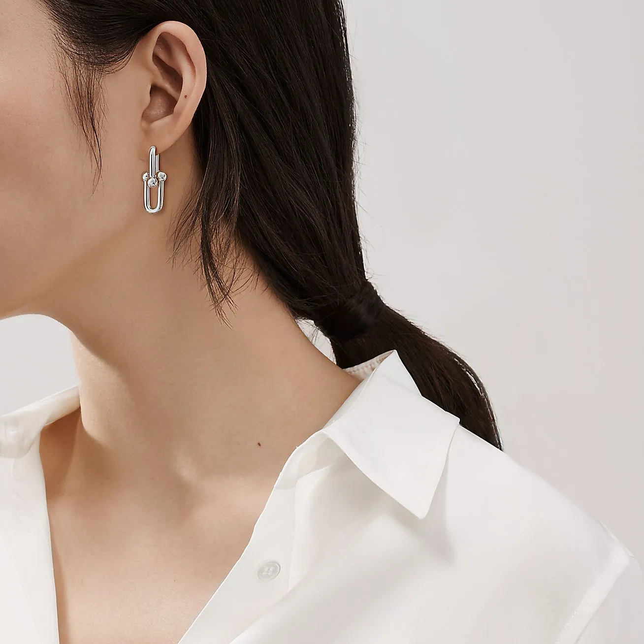 Large Link Earrings