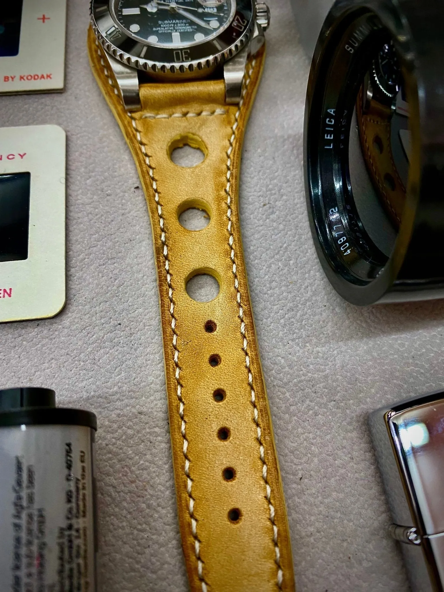 Leather Watch Band, Rallye Racing Watch Band, Leather Bund Strap, Vintage Beige Leather Watch Strap 20mm, Watch Band 21mm, Valentines Day Gift Ideas