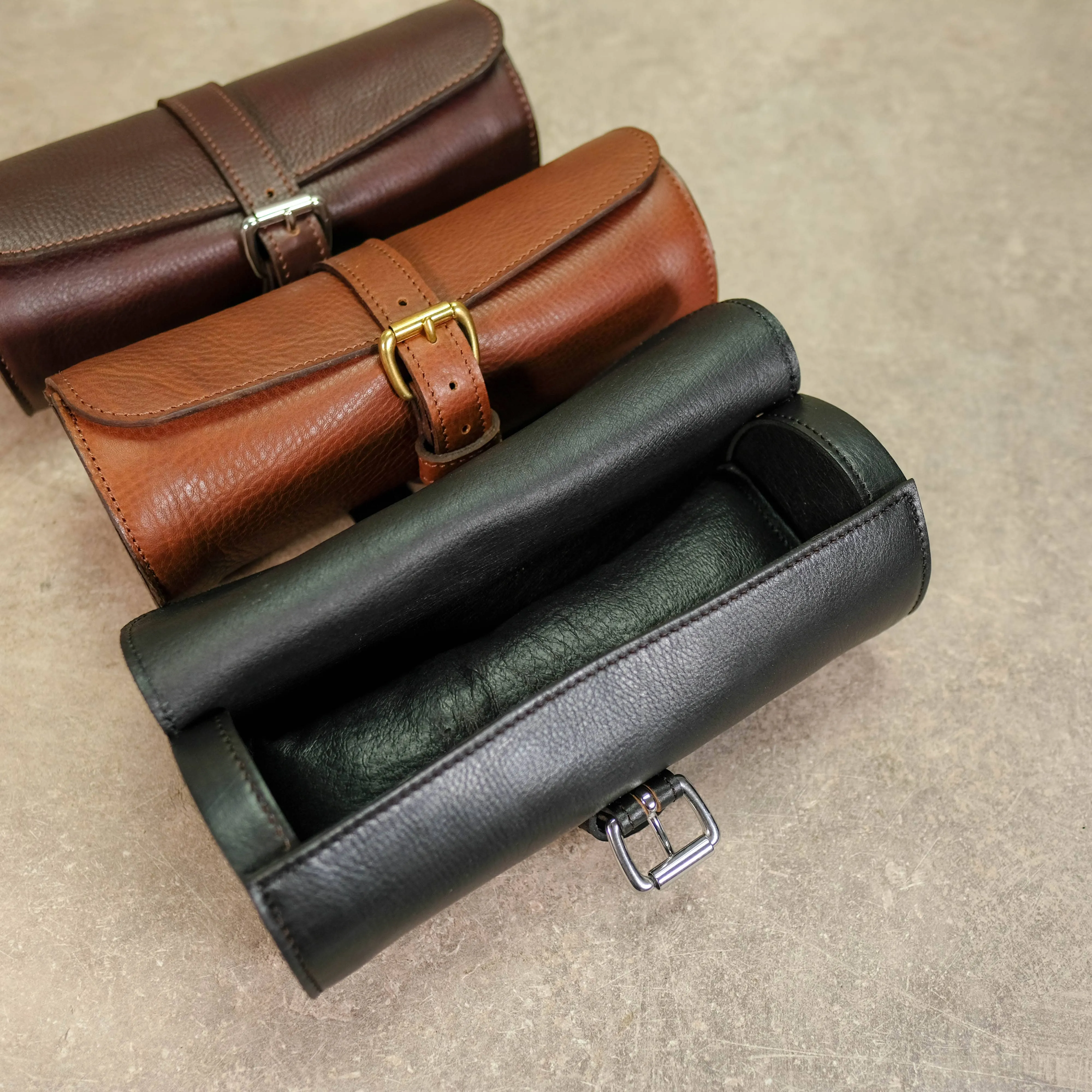Leather Watch Roll for 4 Watches