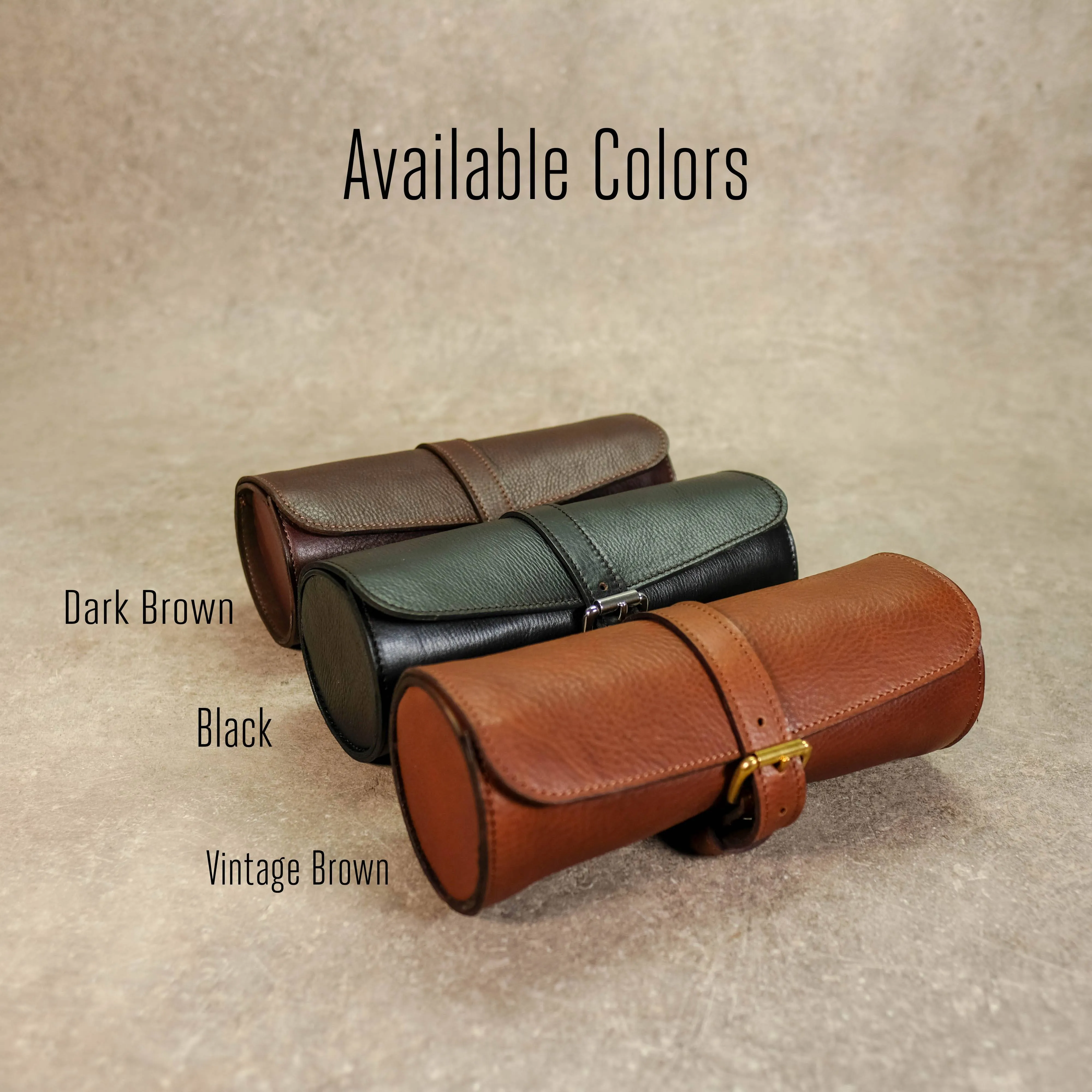 Leather Watch Roll for 4 Watches