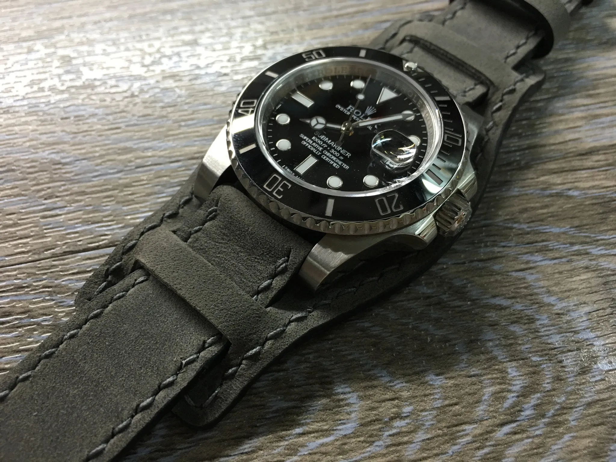 Leather Watch Strap Band 20mm, Leather Bund Strap, 19mm watch band, Cuff Band, Gray Watch Band, 19mm strap, 20mm strap, FREE SHIPPING, Fathers Day