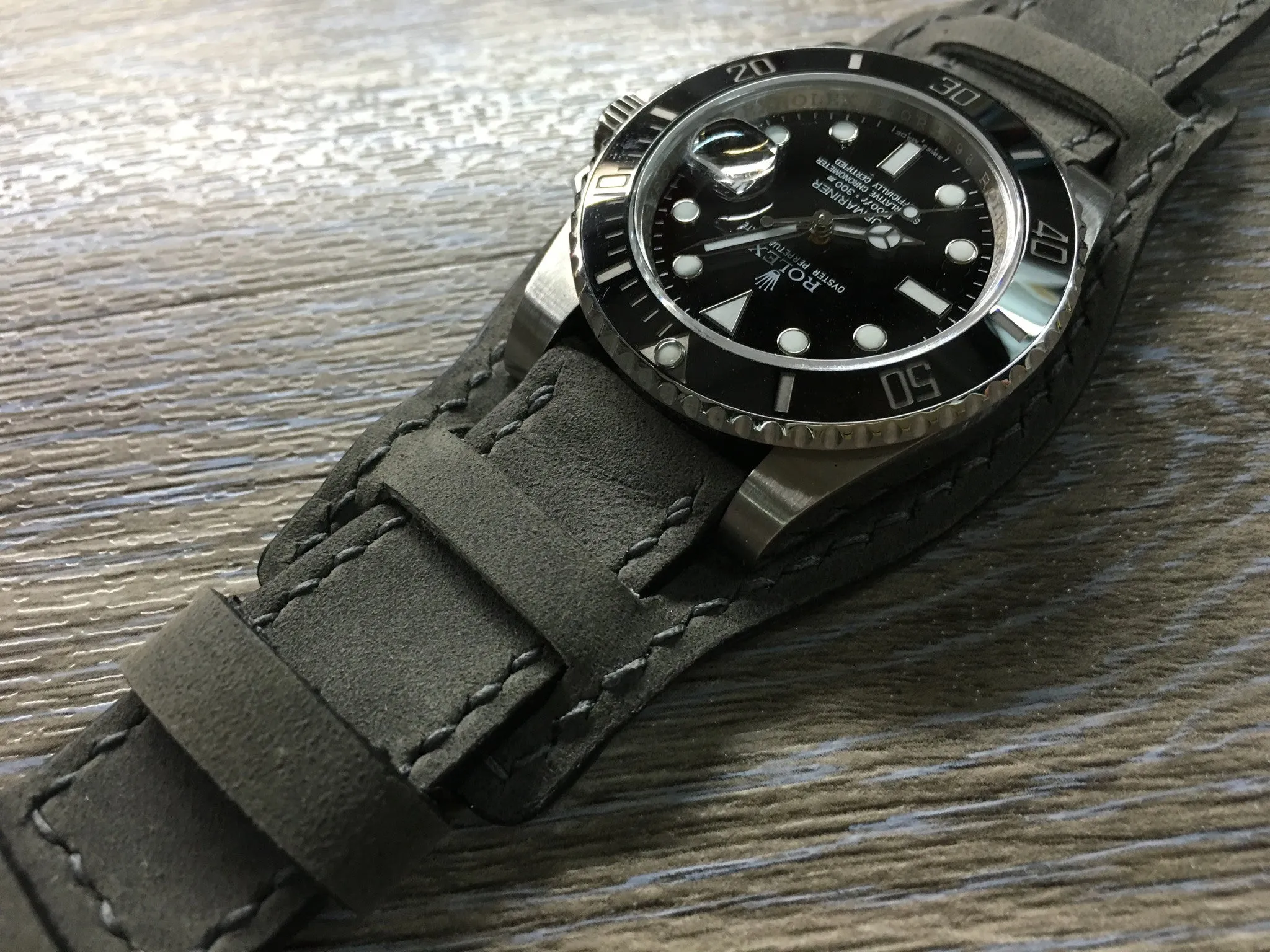 Leather Watch Strap Band 20mm, Leather Bund Strap, 19mm watch band, Cuff Band, Gray Watch Band, 19mm strap, 20mm strap, FREE SHIPPING, Fathers Day