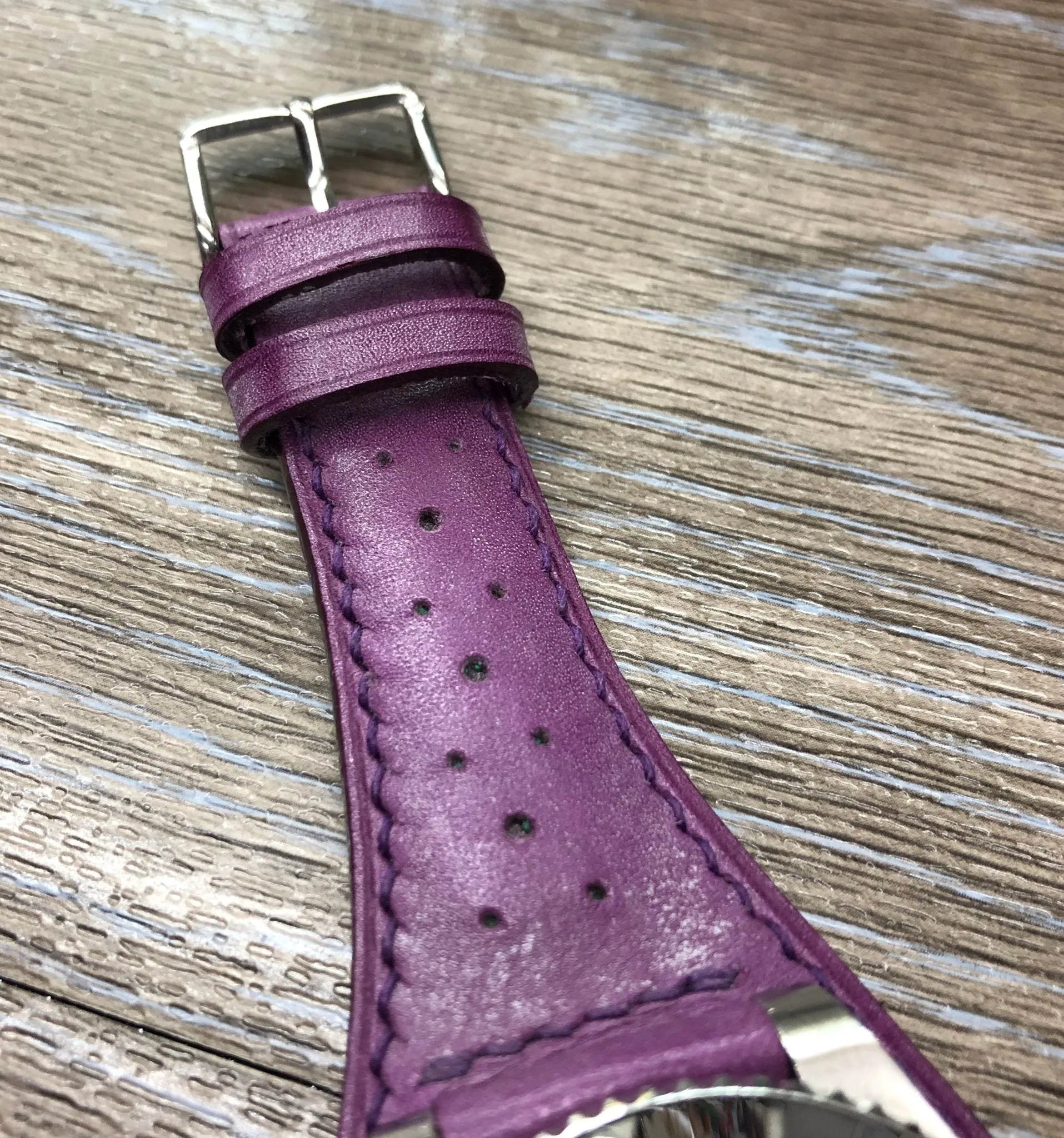 Leather Watch Straps 20mm, Leather Bund Straps, 19mm Leather Cuff Watch Bands, Vintage Purple Mens Wrist Watchbands