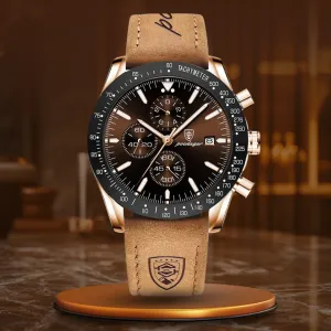 Lichtgevend datum chronograaf horloge