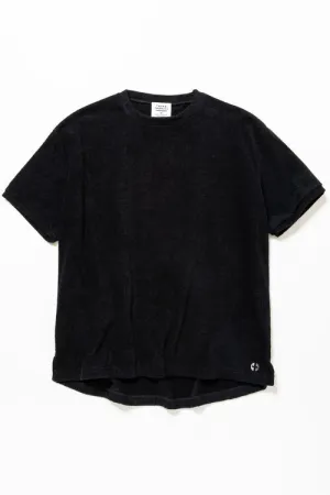 Loose Fit Relax T-Shirt - Black Organic Cotton Pile