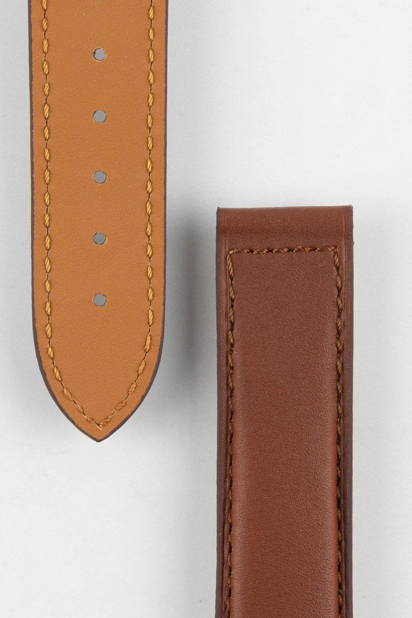 Lunar Deployment Baranil Watch Strap in Cognac