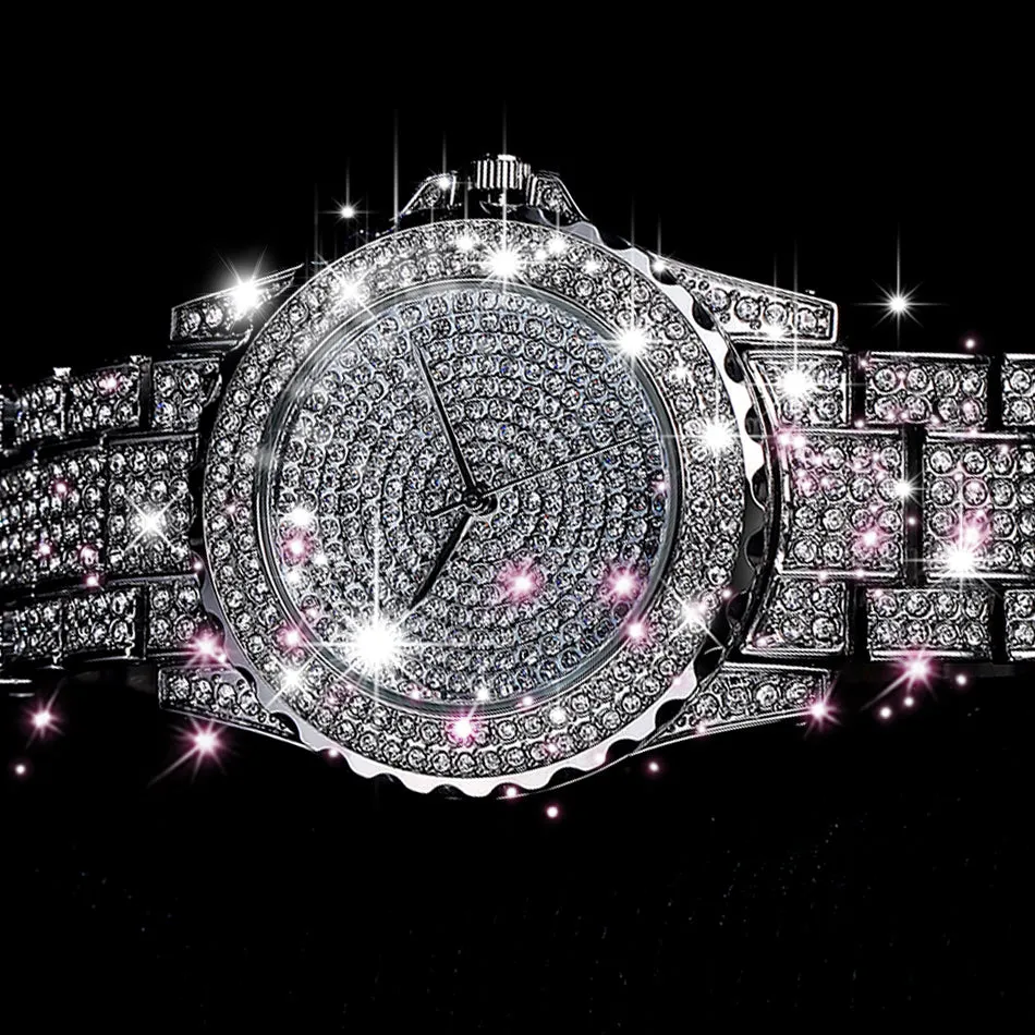 Lvpai Top Brand Silver Luxury Women Dress Watch Rhinestone Ceramic Crystal Quartz Watches Magic Women Wrist Watch Female LP033
