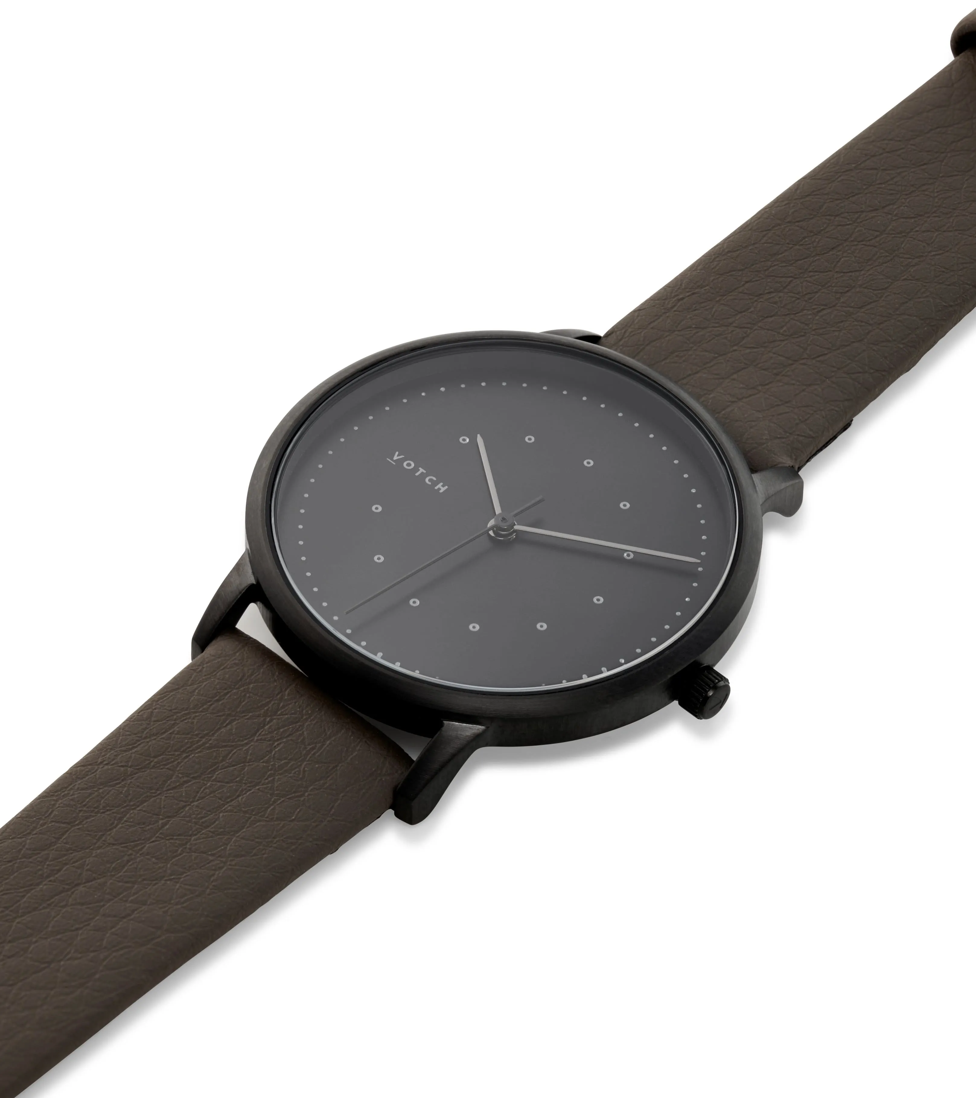 Lyka Watch with Black Dial | Ash Vegan Leather Strap