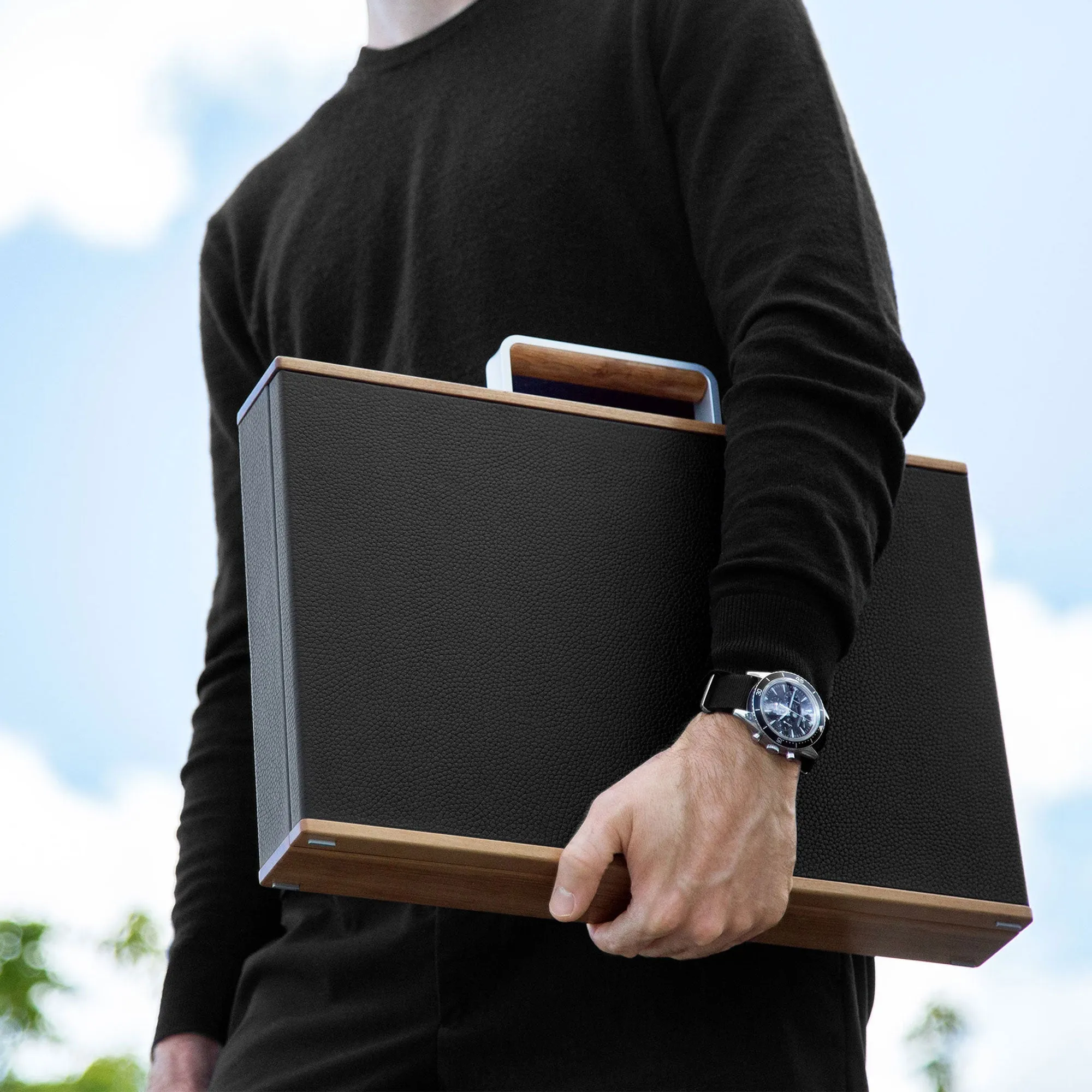 MACKENZIE 12 ORIGINAL WATCH BRIEFCASE - BLACK / GREY