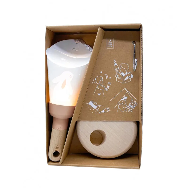 Maison Polochon Nomadic Lamp Box 5 in 1 Little Rabbit - Powder Pink