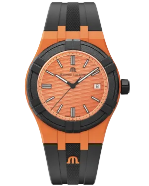 Maurice Lacroix Swiss-made AIKON #Tide Date 40mm Authentic Watch Orange