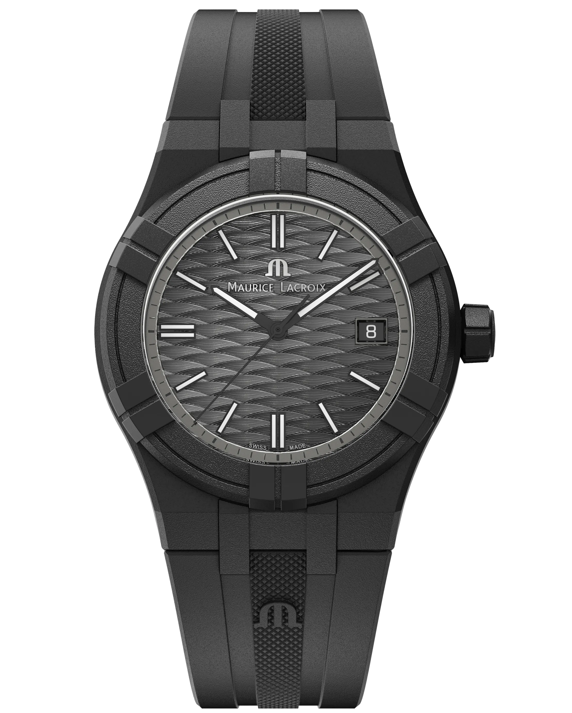 Maurice Lacroix Swiss Made Tide Date 40mm Black Authentic Watch