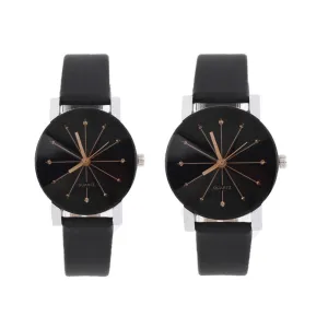 Men Women Casual Watches - Black Classic Couple Watch Fashion