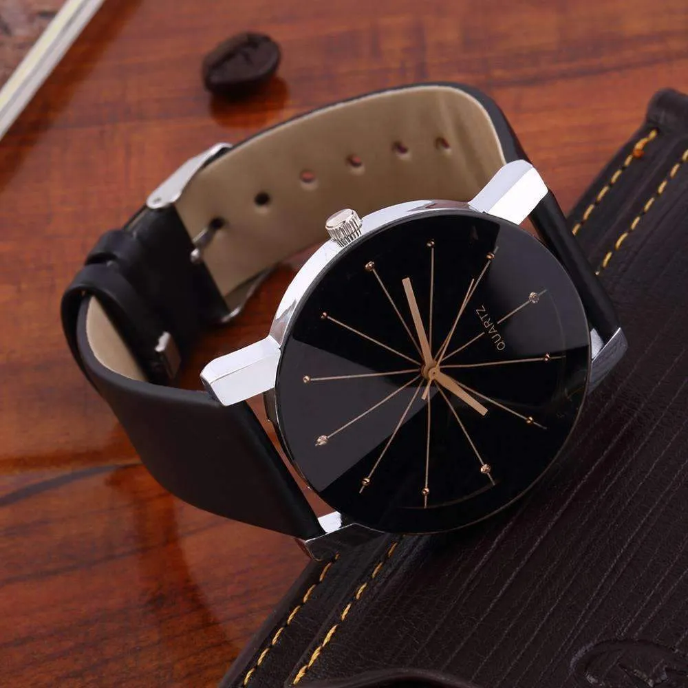 Men Women Casual Watches - Black Classic Couple Watch Fashion