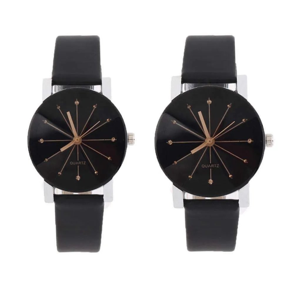 Men Women Casual Watches - Black Classic Couple Watch Fashion