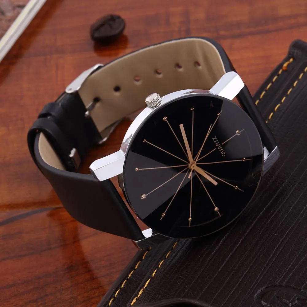 Men Women Casual Watches - Black Classic Couple Watch Fashion