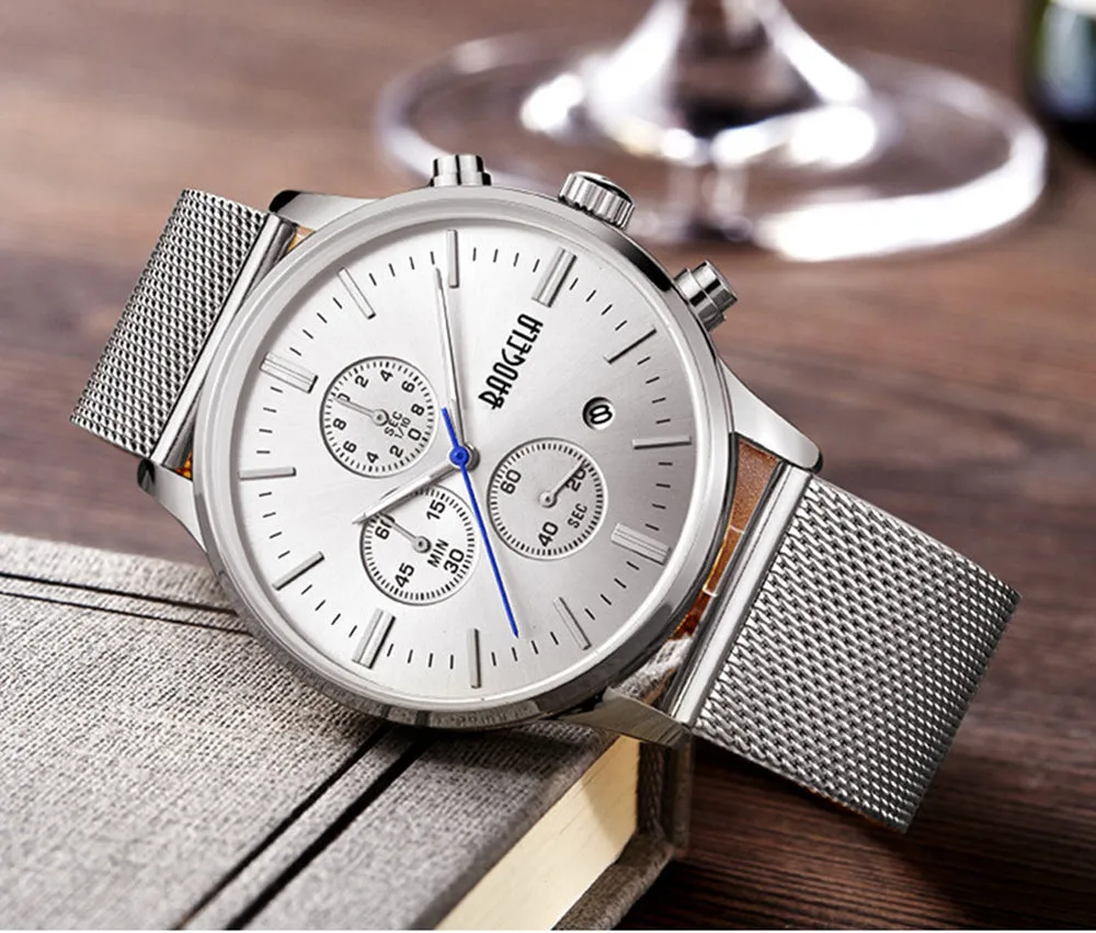 Men's Chronograph Stainless Steel Watch
