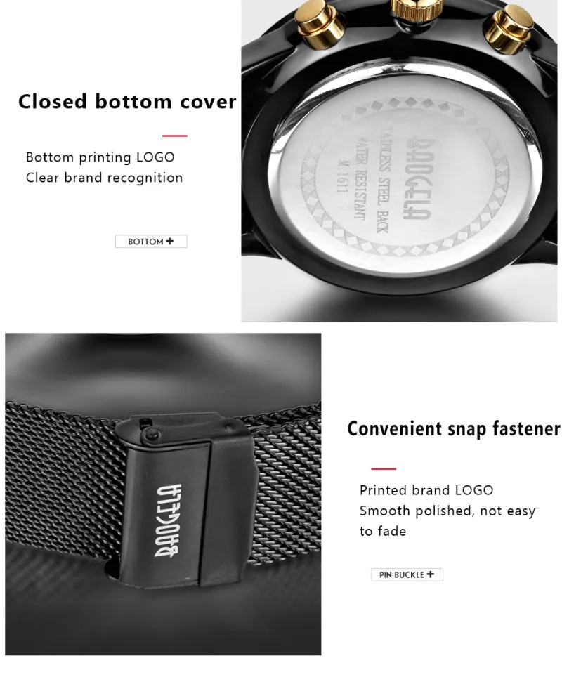 Men's Chronograph Stainless Steel Watch