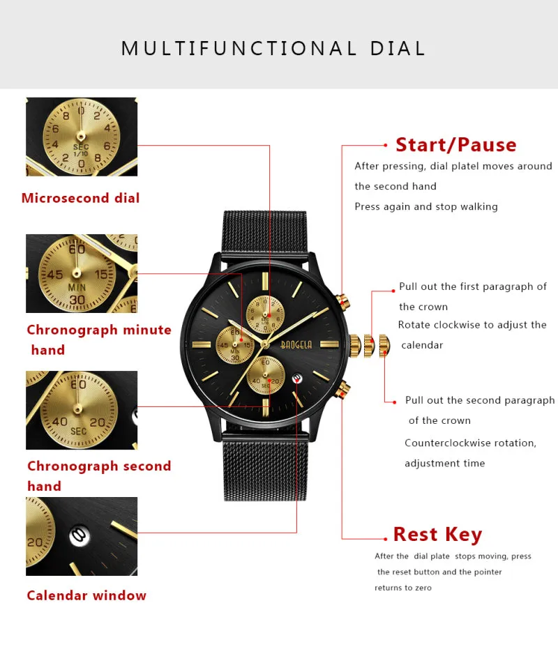 Men's Chronograph Stainless Steel Watch