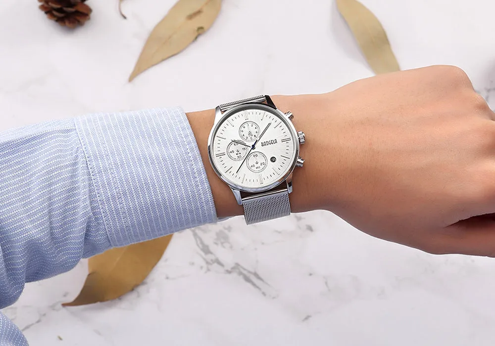 Men's Chronograph Stainless Steel Watch