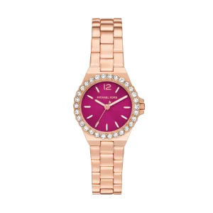 Michael Kors Lennox Three-Hand Rose Gold-Tone Stainless Steel Watch MK7396
