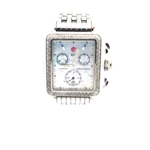 Michele Deco .60ct Total Weight of Diamond Mother of Pearl /Swiss Quartz /Chronograph/Stainless Steel MW06A01 B57695ss 33mm Pre-Owed