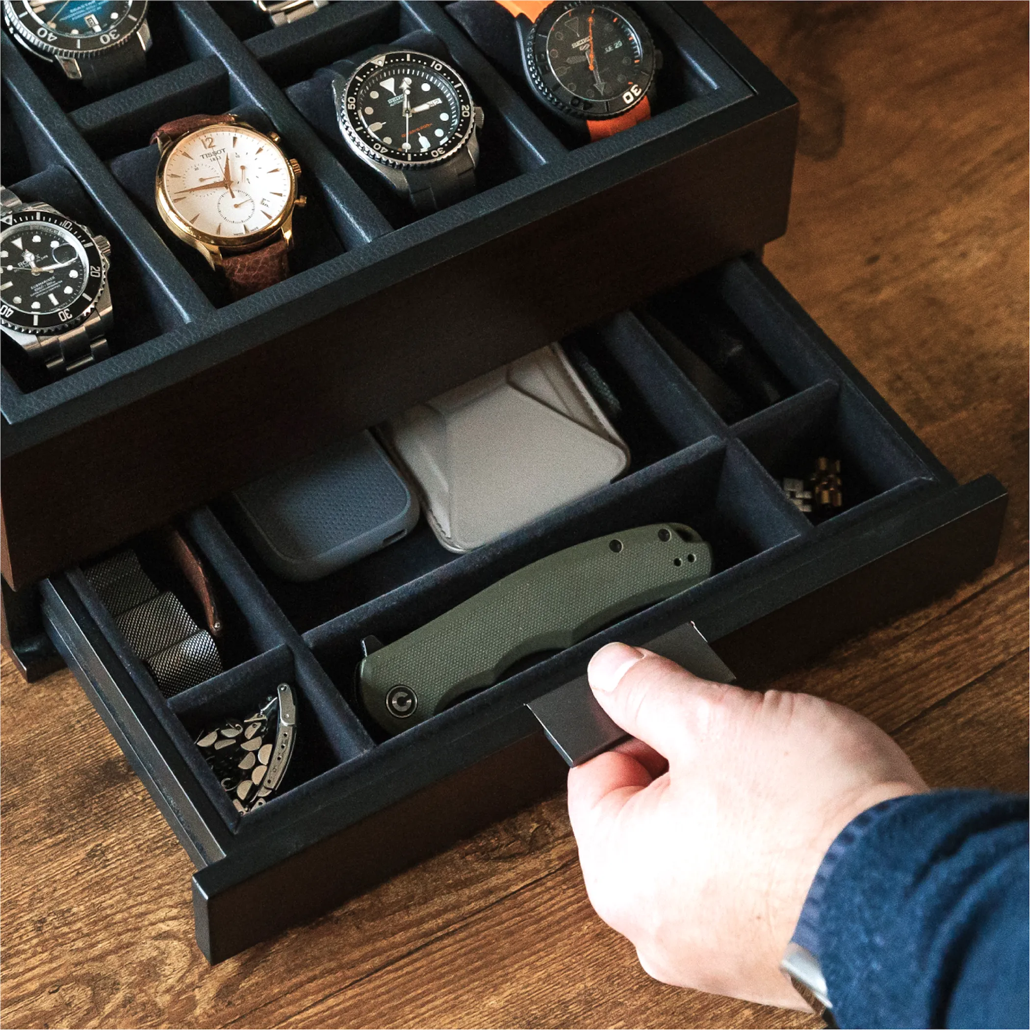 Mill Watch Box 8 Slot | Black