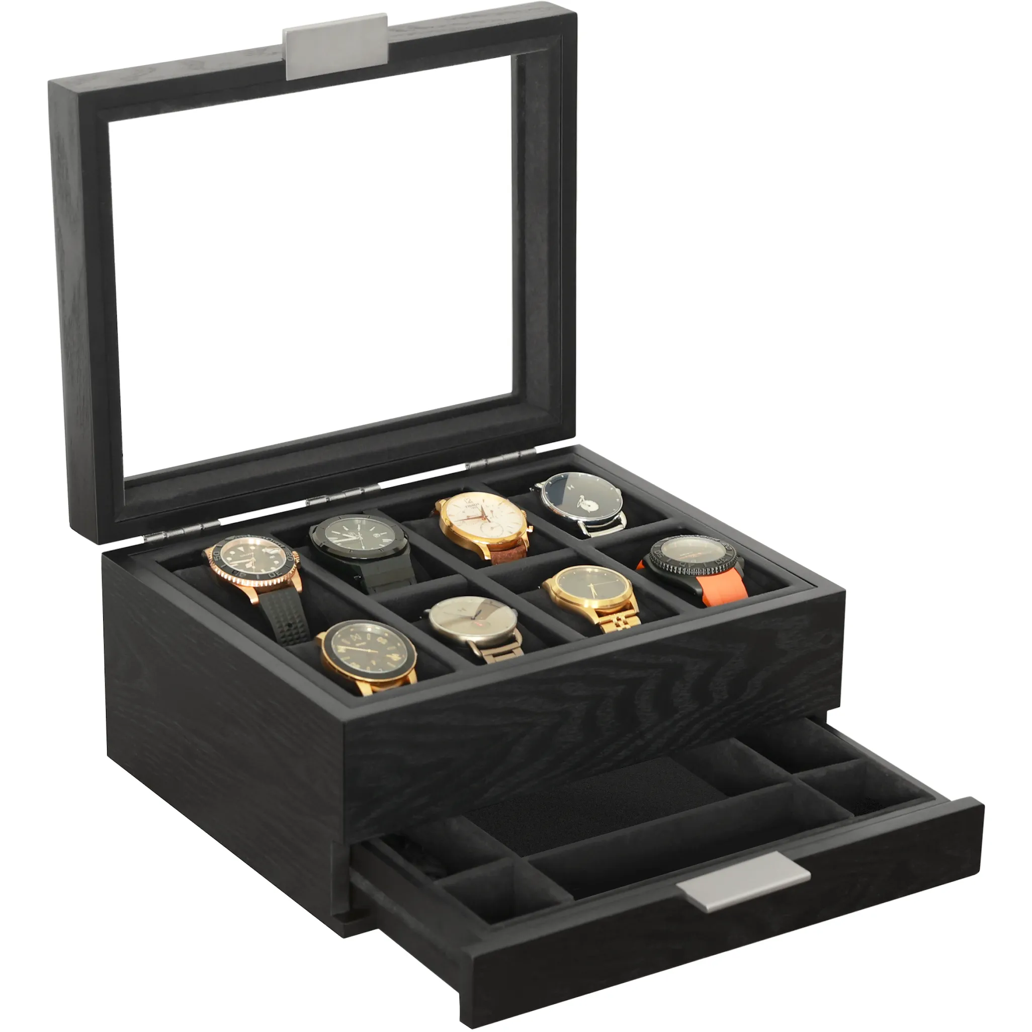 Mill Watch Box 8 Slot | Black