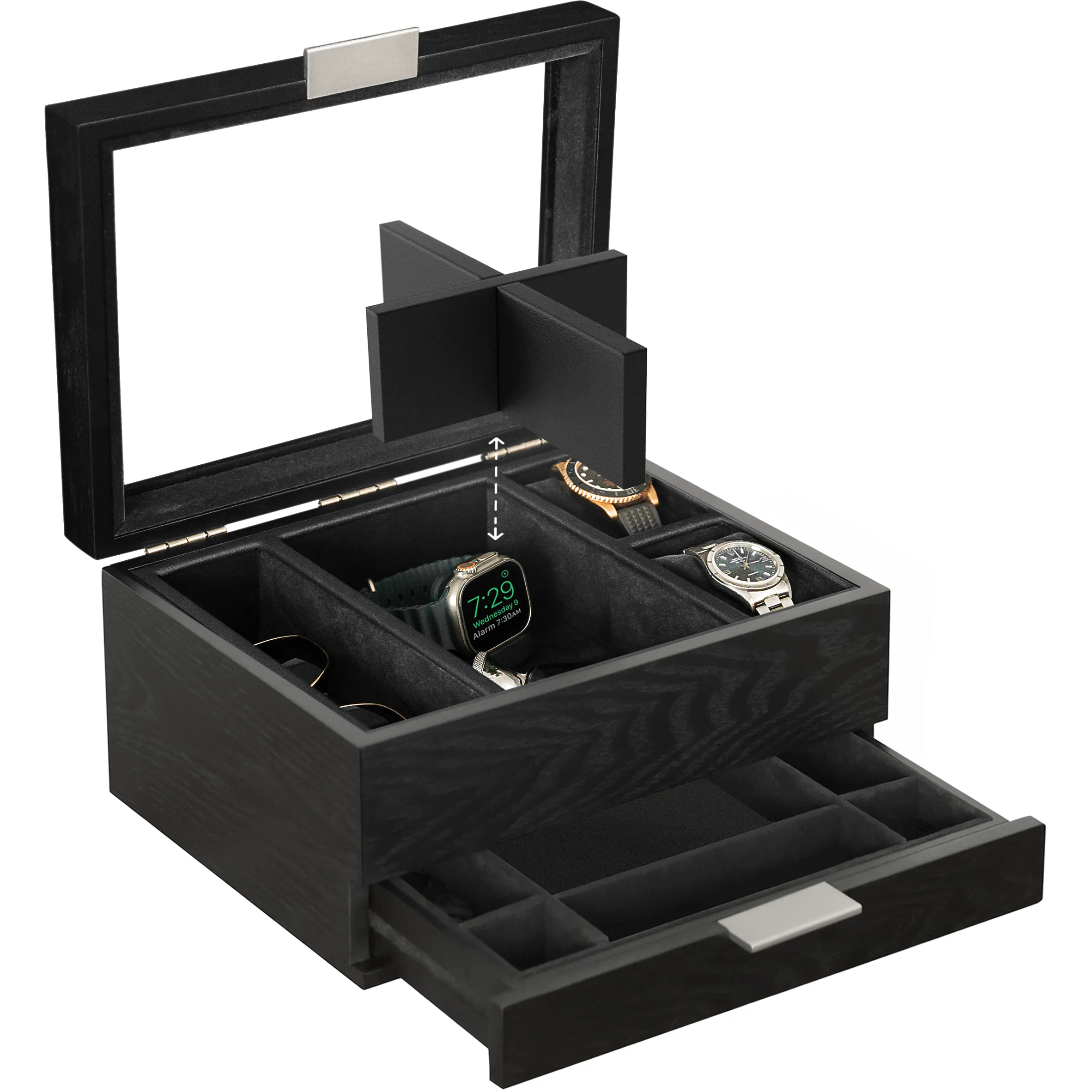 Mill Watch Box 8 Slot | Black