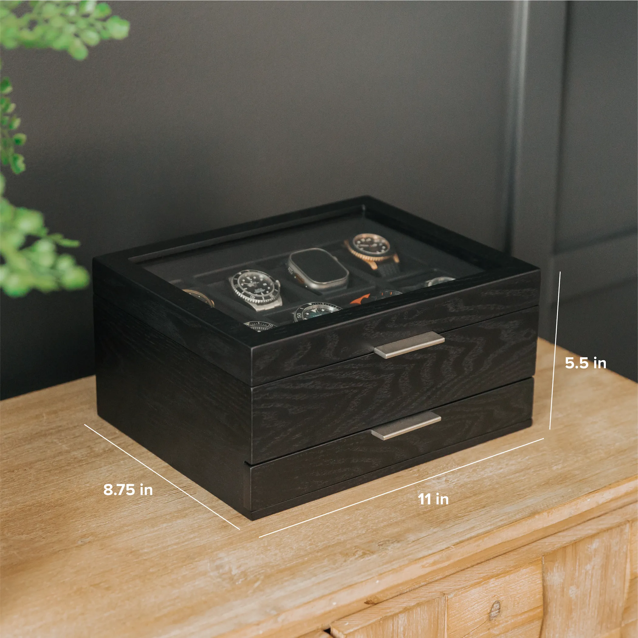 Mill Watch Box 8 Slot | Black