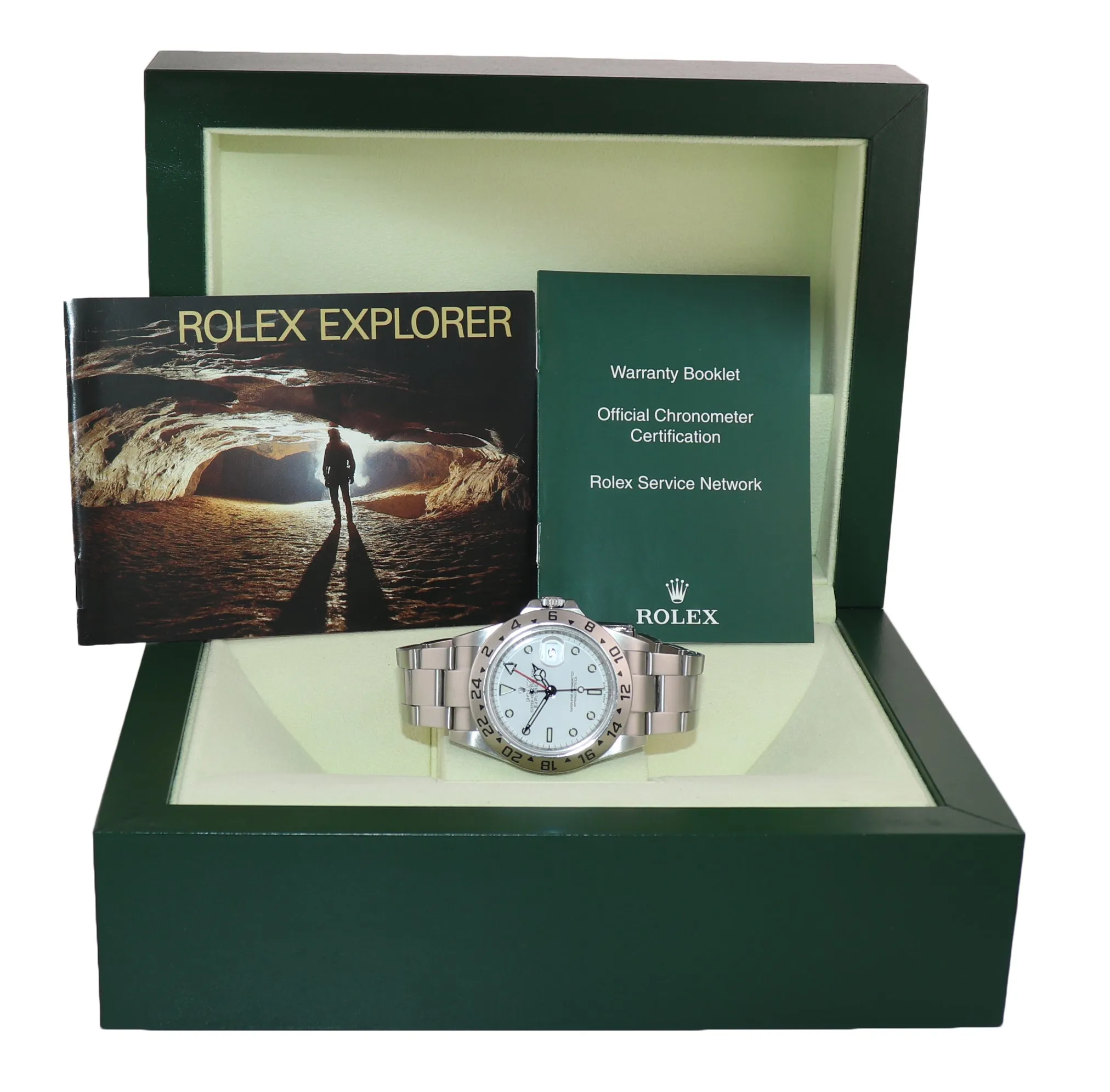 MINT 2010 Rolex Explorer II 16570 Polar White Dial Steel 40mm 3186 Watch Box