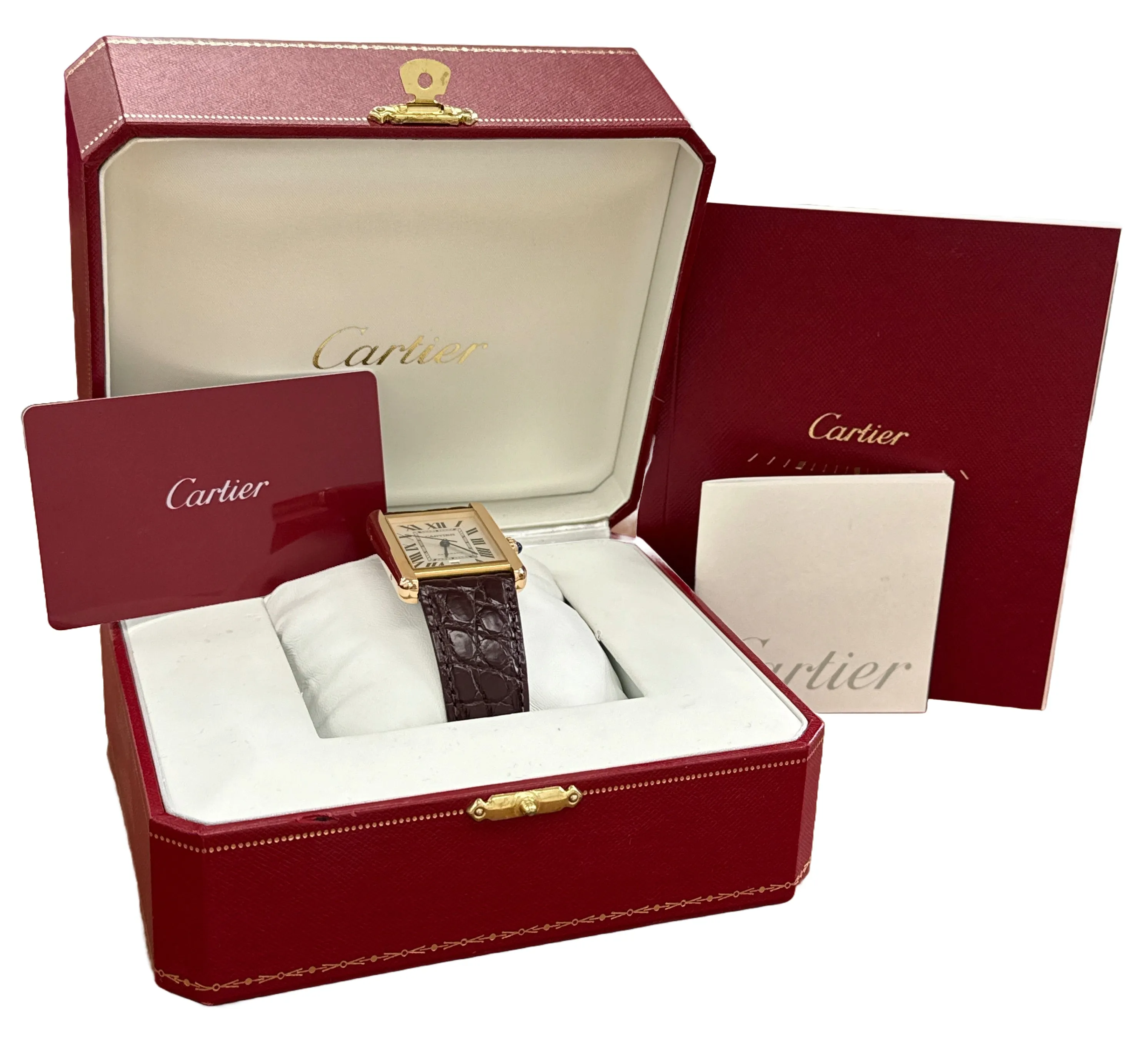 MINT 2022 PAPERS Cartier Tank Solo 18K Rose Gold 31mm x 40.8mm 3514 W5200026 BOX