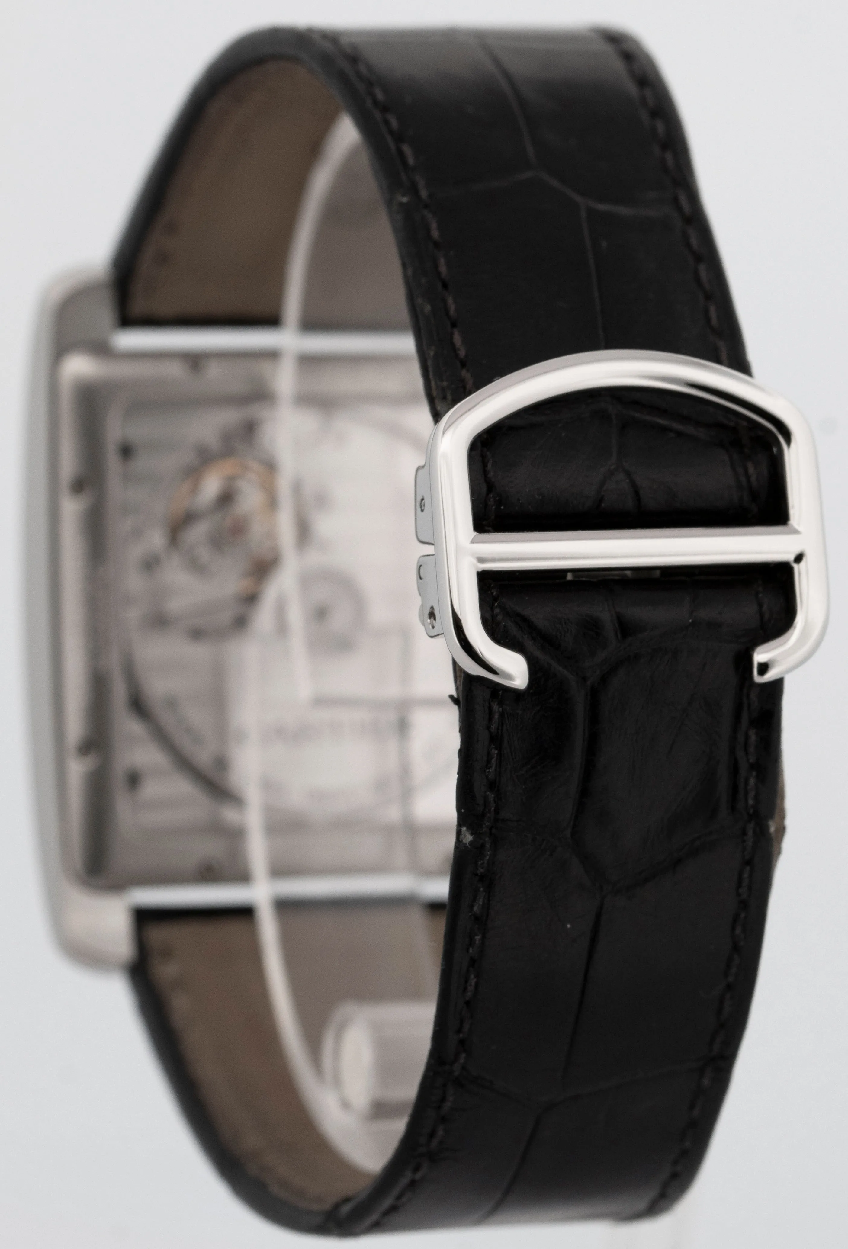 MINT Cartier Tank MC SILVER ROMAN Automatic Leather 34mm x 24mm 3589 W5330003