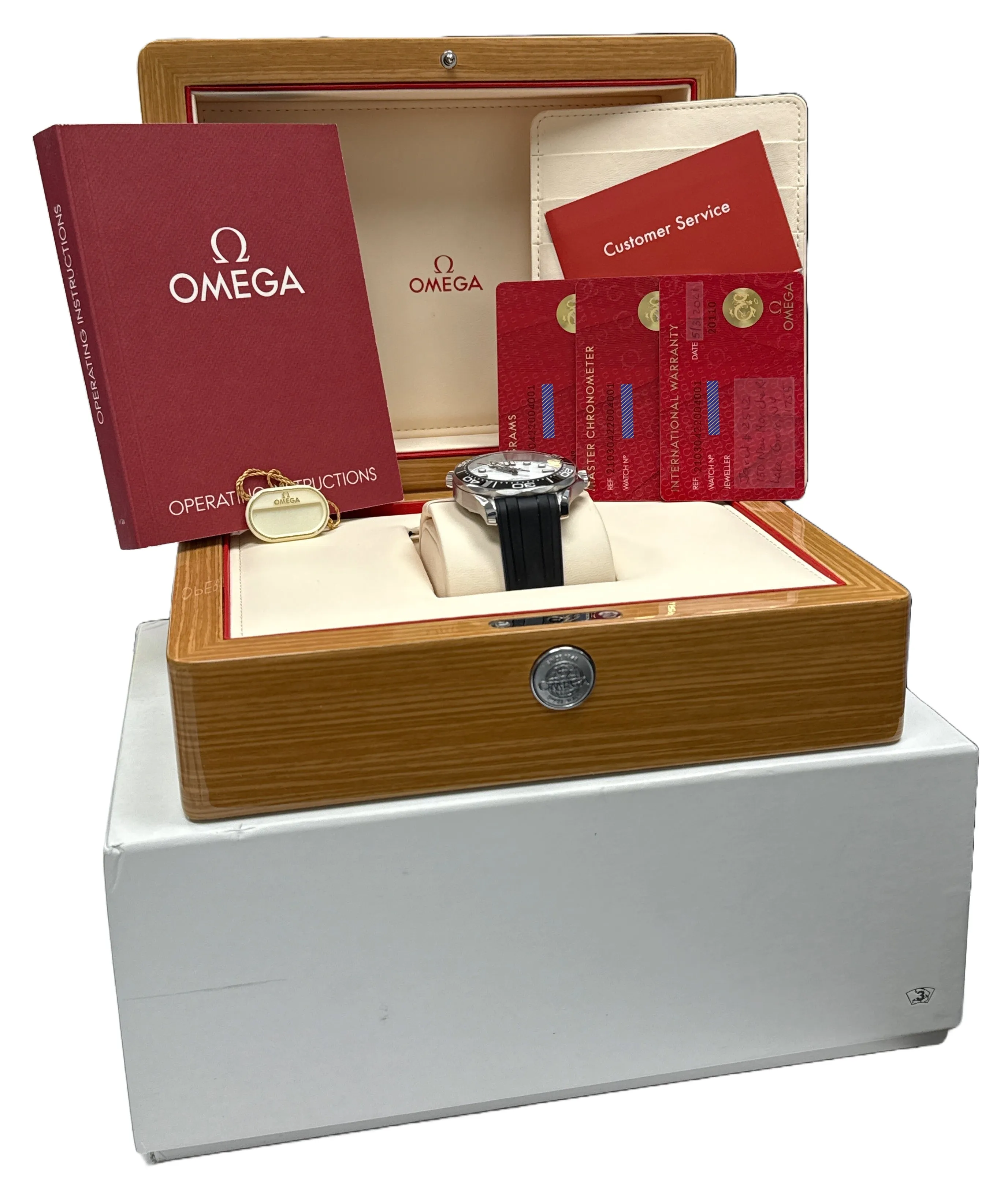 MINT PAPERS Omega Seamaster Diver 300M 42mm WHITE Watch 210.30.42.20.04.001 BOX