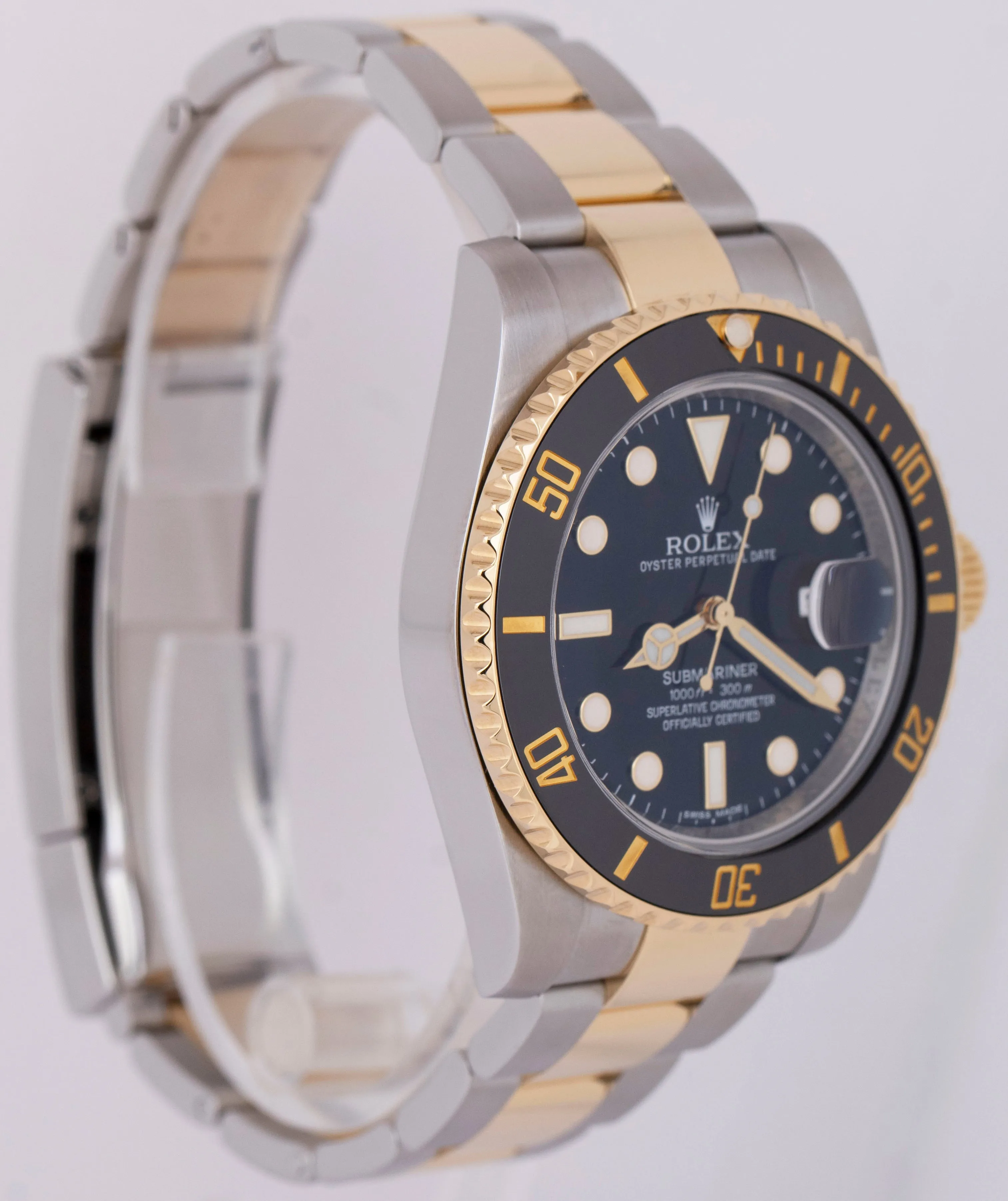 MINT Rolex Submariner Date Ceramic Black 40mm 18K Gold Steel Two-Tone 116613 LN