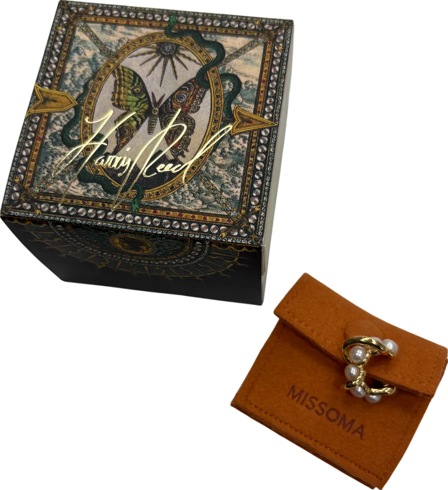 Missoma Molten Pearl 18ct Gold Twisted Double Ear Cuff