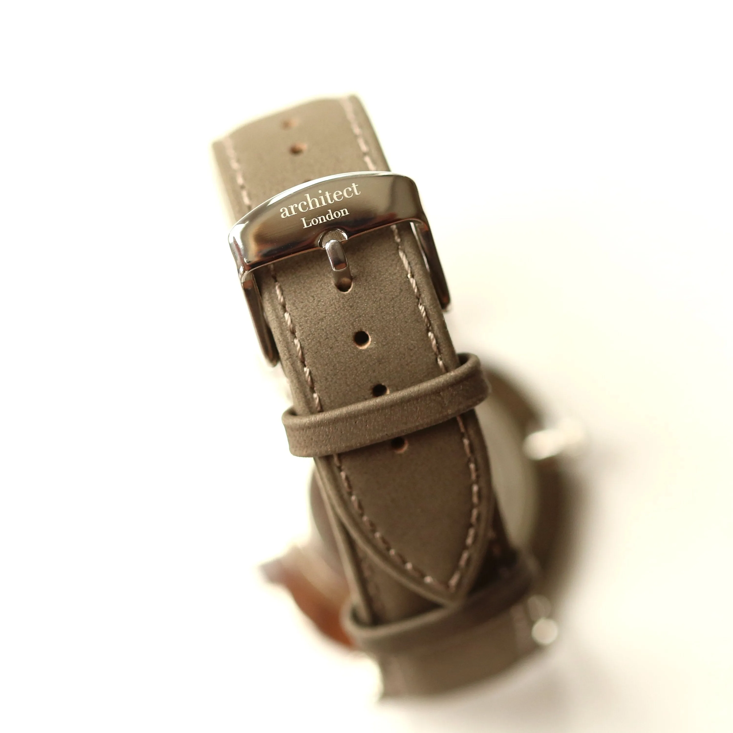 Modern Font Engraving - Men's Architect Zephyr   Urban Grey Strap