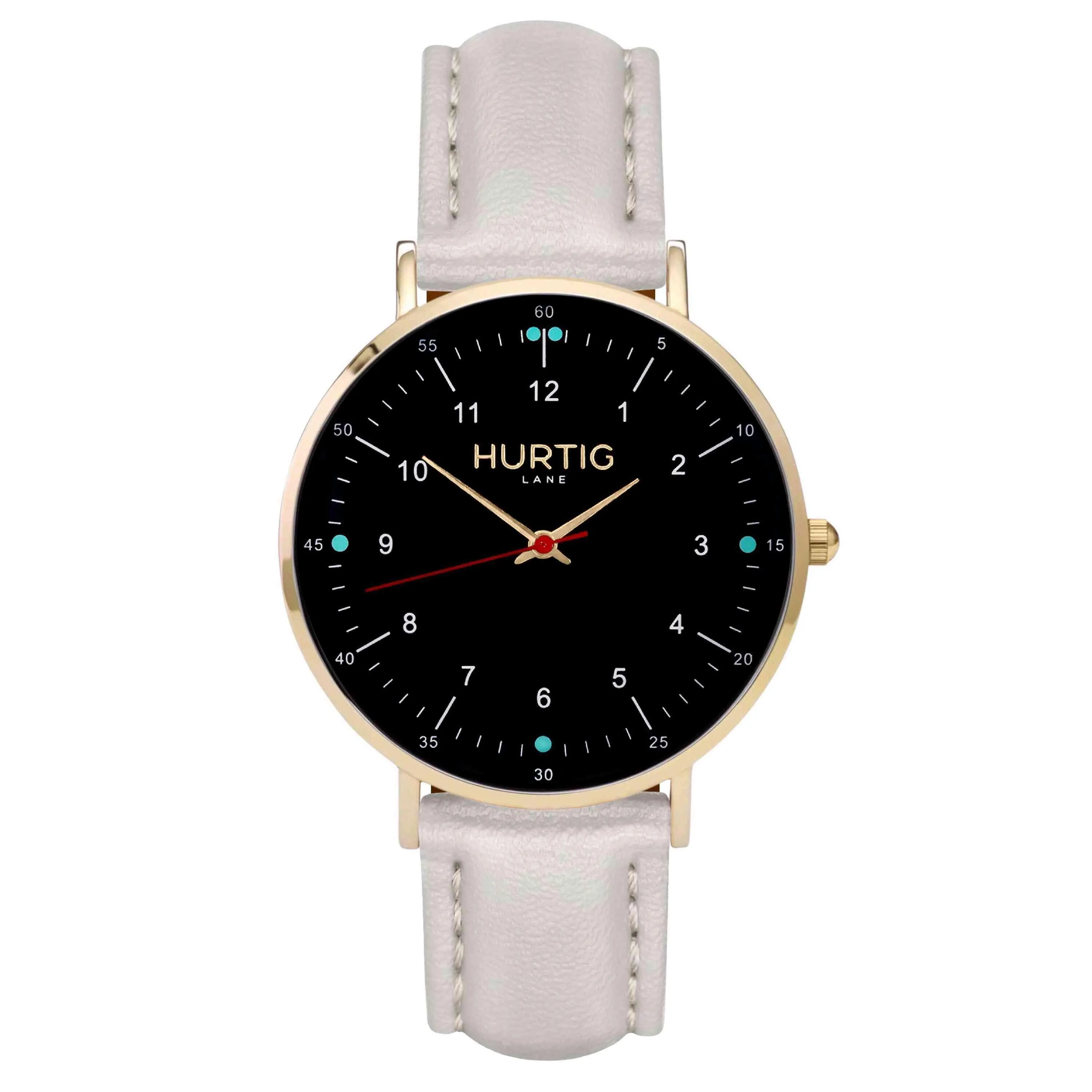 Moderno Vegan Leather Watch Gold, Black & Midnight Blue