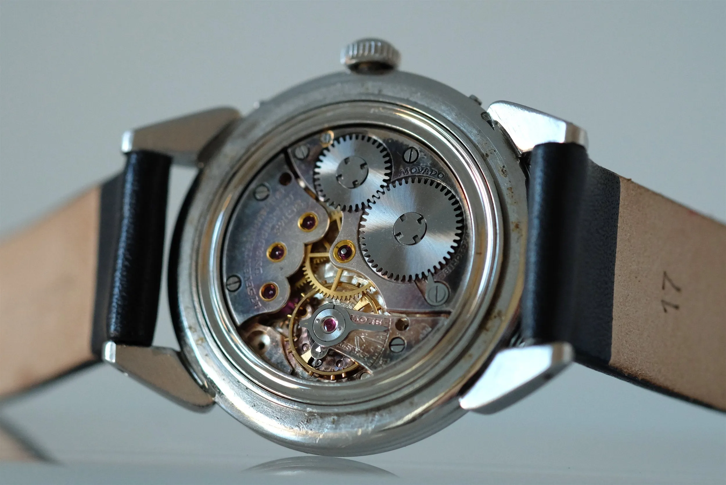 Movado "Calendograph" with Two Tone Dial and Candy Apple Date Hand