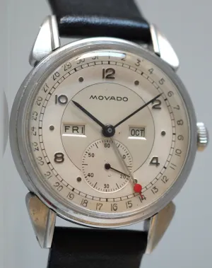 Movado "Calendograph" with Two Tone Dial and Candy Apple Date Hand