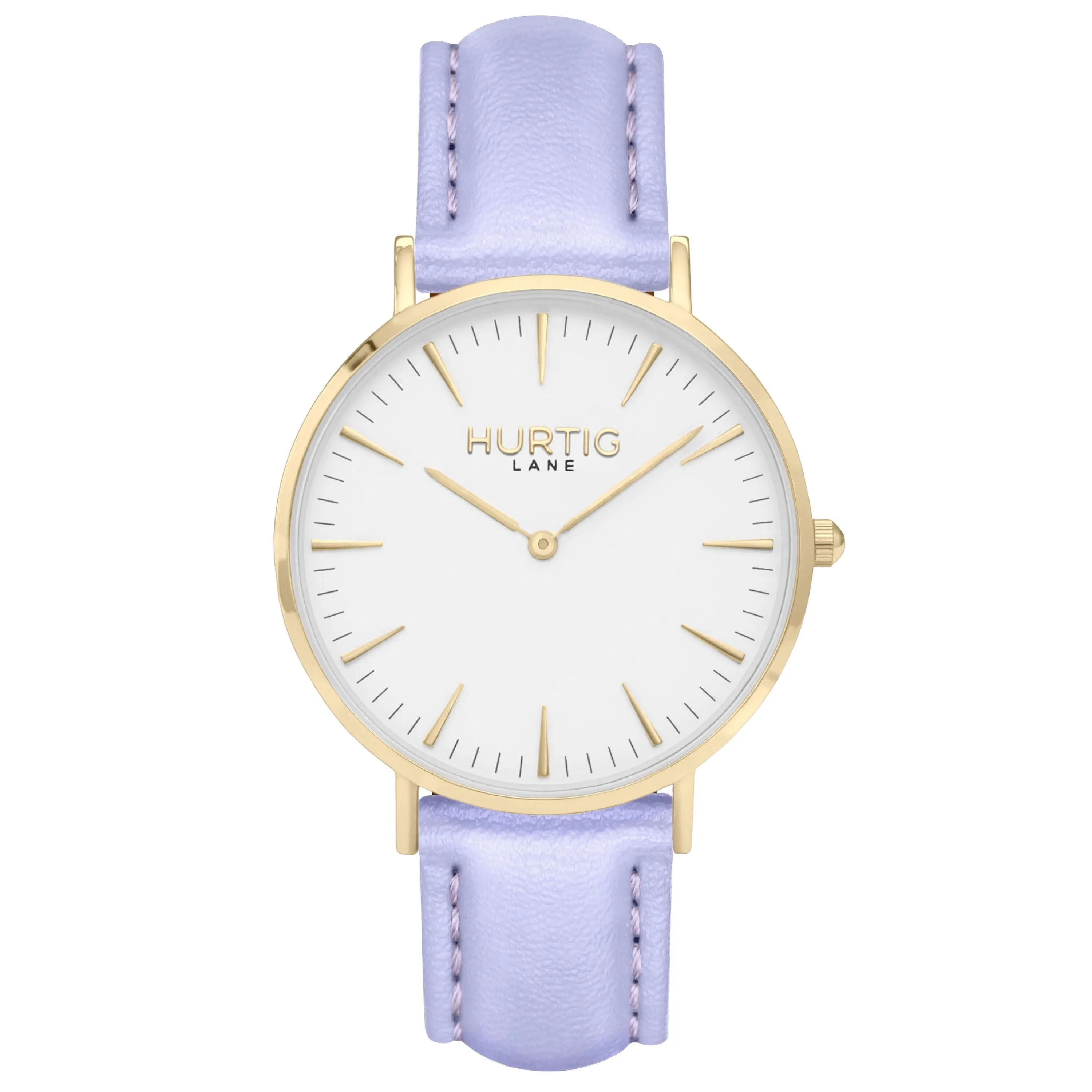 Mykonos Vegan Leather Watch Gold, White & Lilac