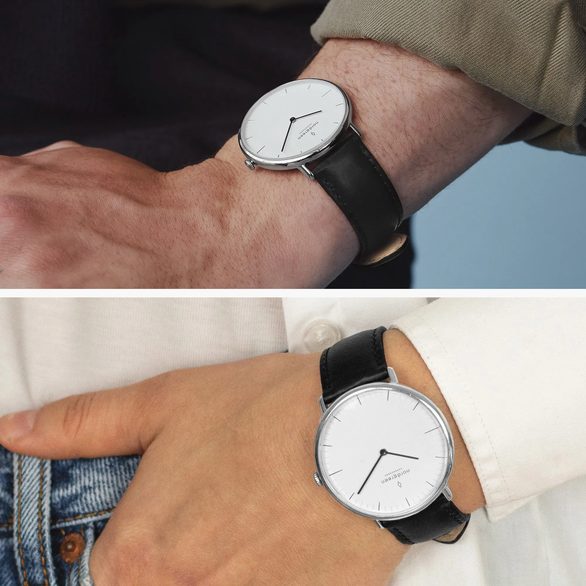 Native | Navy Dial - Black Vegan Leather