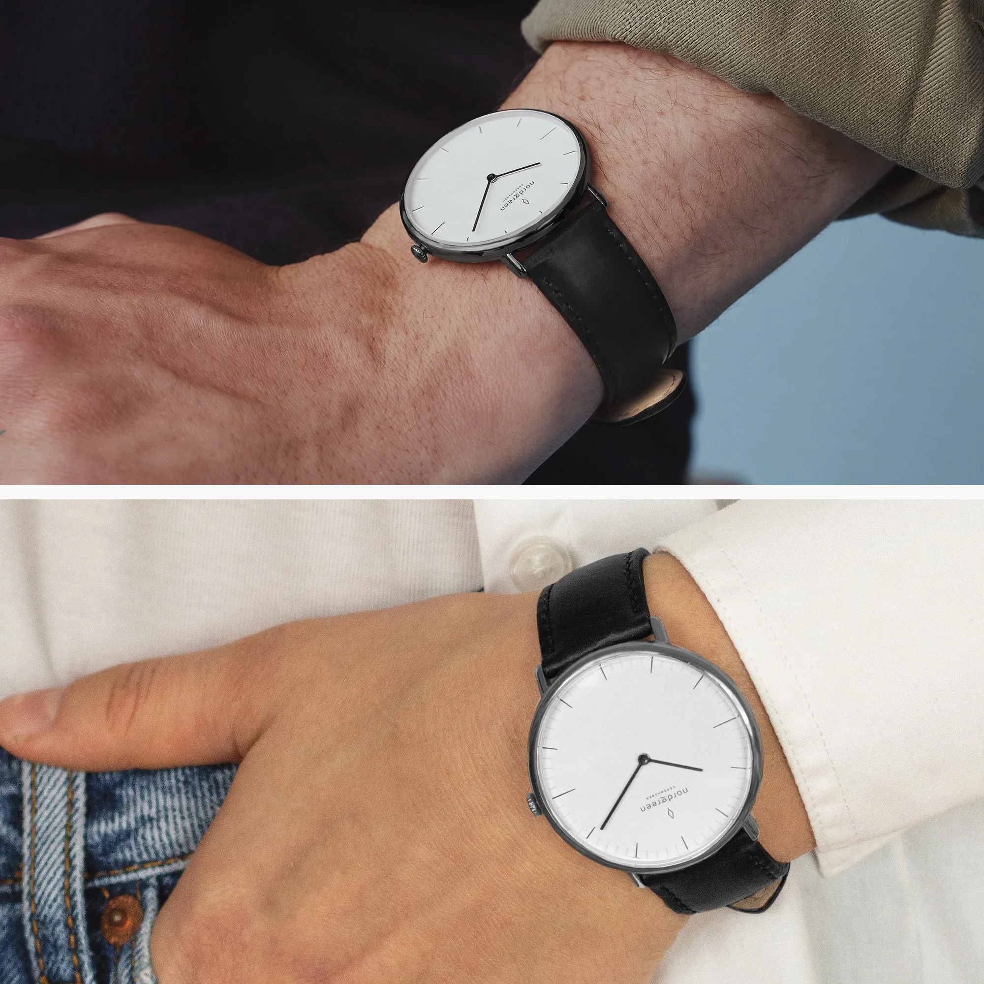 Native | Navy Dial - Black Vegan Leather