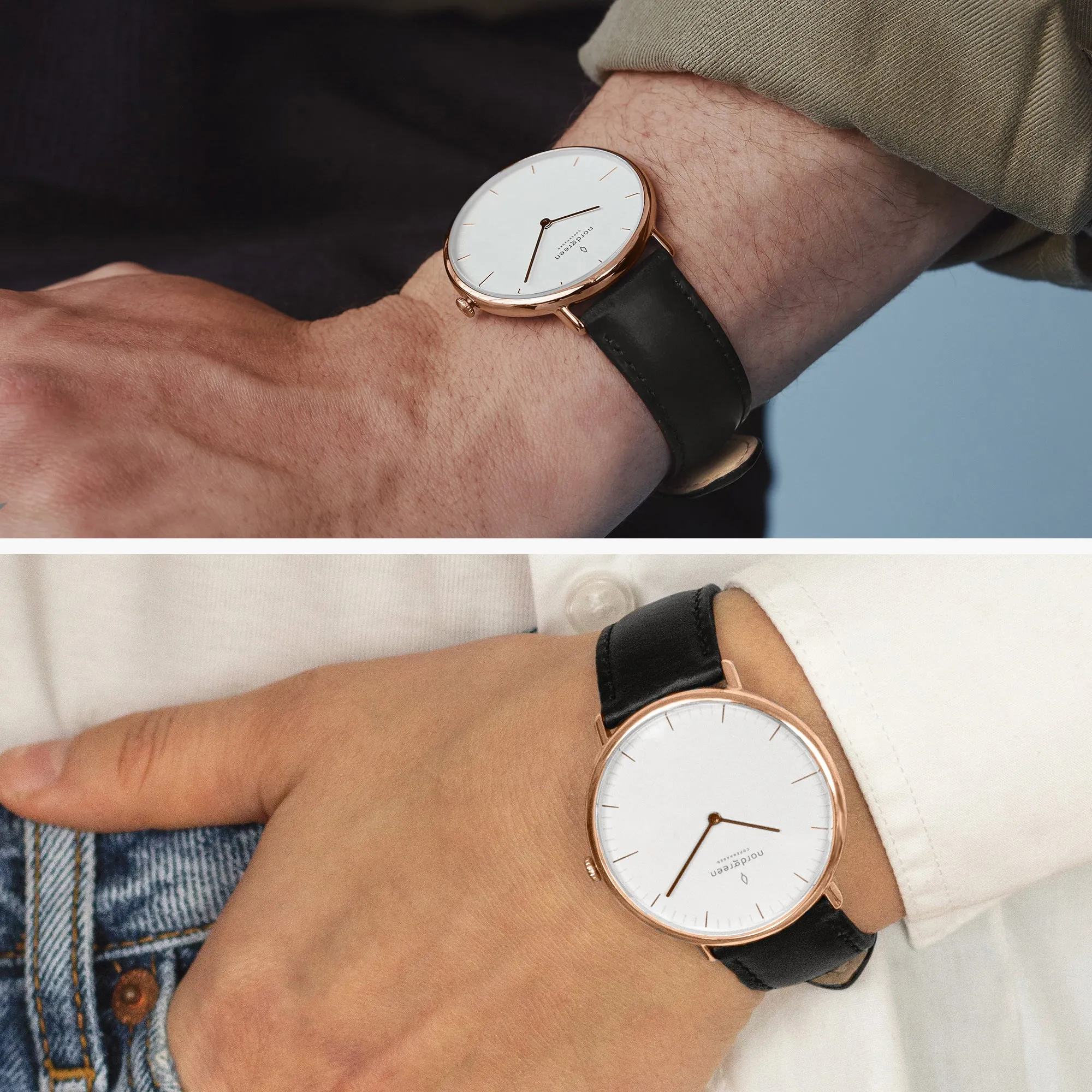 Native | Navy Dial - Black Vegan Leather