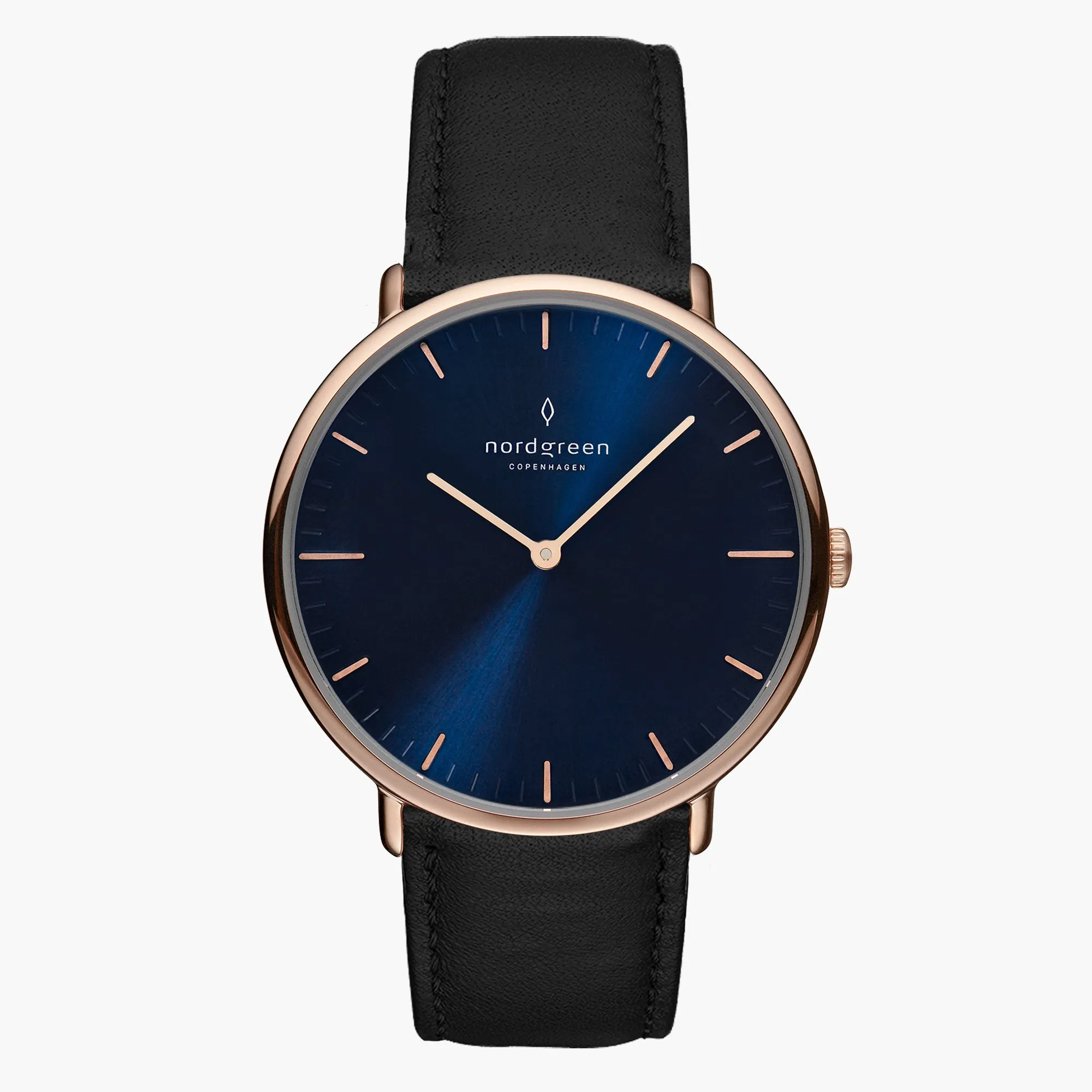 Native | Navy Dial - Black Vegan Leather