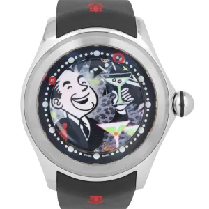 NEW Corum Big Bubble Magical Pop DE LA NUEZ 52mm 390.101.04/0371 Titanium BOX