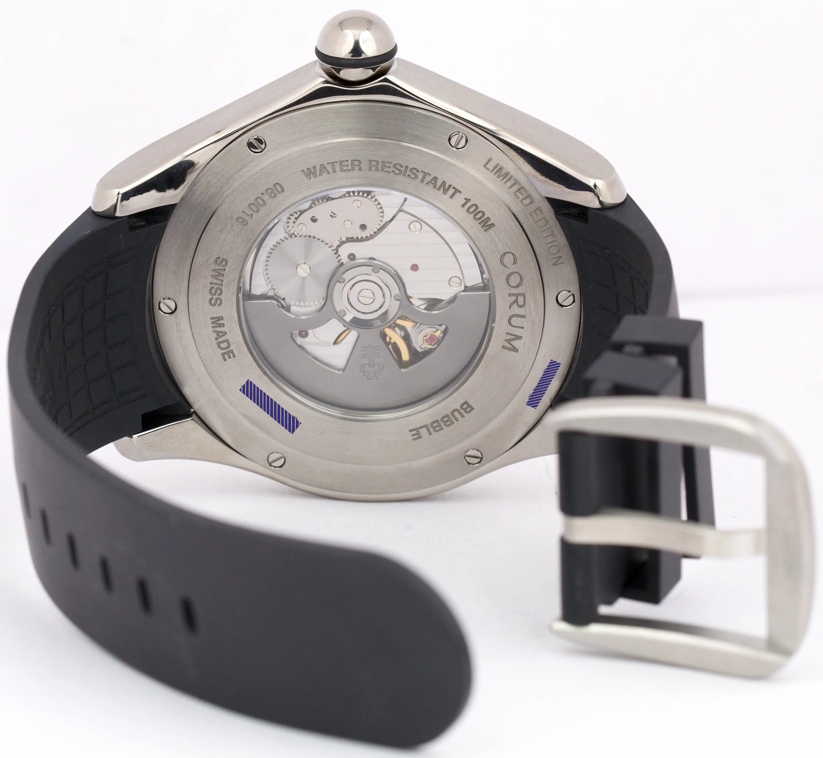 NEW Corum Big Bubble Magical Pop DE LA NUEZ 52mm 390.101.04/0371 Titanium BOX