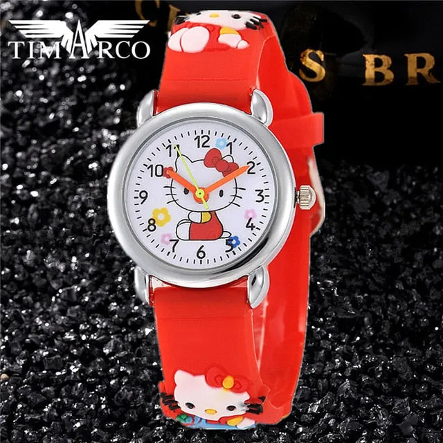 New Kid Cute Cartoon Brand Silicone Strap Watches Enfants Girls